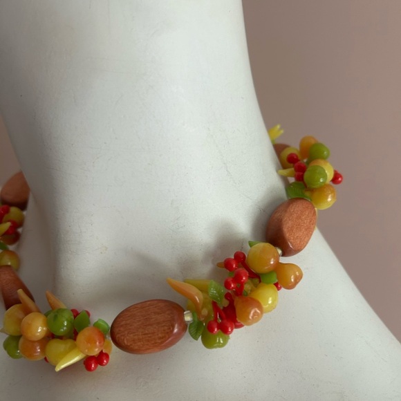 WEST GERMANY Colourful 1950 Beaded Necklace 16 inches 🍌 - Picture 5 of 9